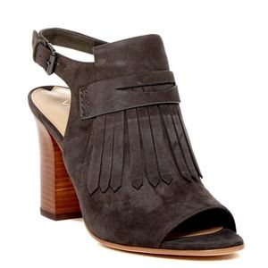 NWT VIA SPIGA  Fey OpenToe FringeSlingback Sandal